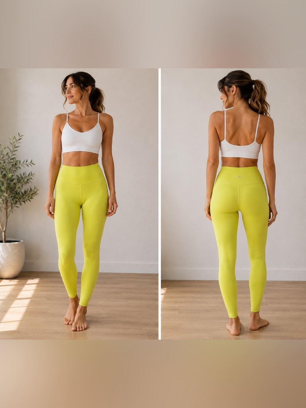 Lululemon Align High-Rise Leggings Women’s Neon Yellow Lime Yoga Pants size 2-4